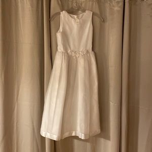 Jayne Copeland Girls Size 12 White First Communion Dress